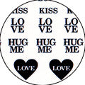 Amaily Nail Sticker No. 2-5 Love Message Black