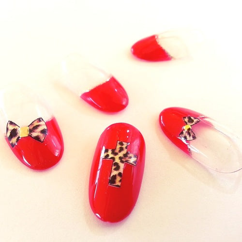 Amaily Nail Sticker No. 1-1 Leopard Zebra