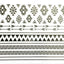 Amaily Nail Sticker No. 8-11 Native Pattern Sliver