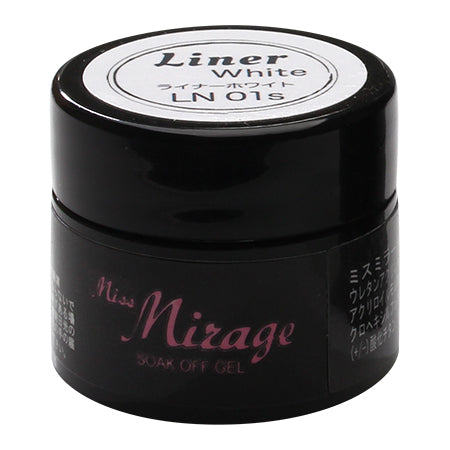 Miss Mirage Soak Off Gel LN01S Liner White