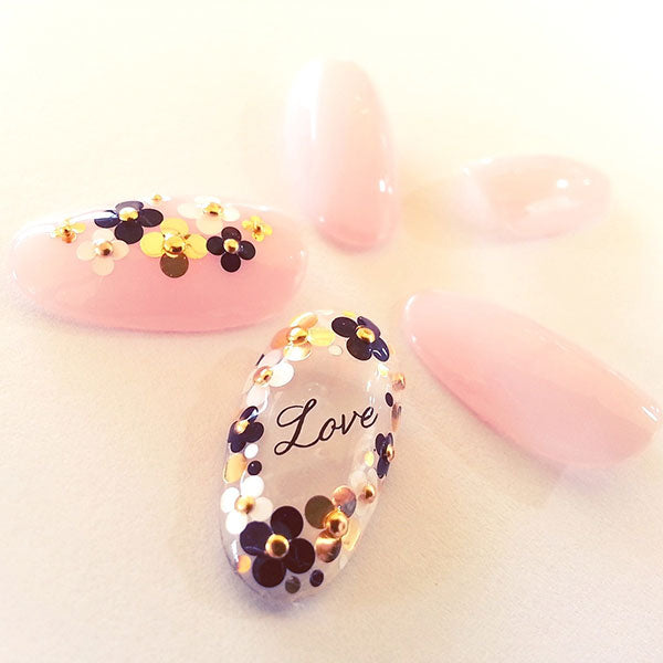 Amaily Nail Sticker No. 2-3 Note Message Black