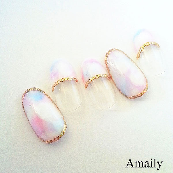 Amaily Nail Sticker No. 5-11 Gold Chain