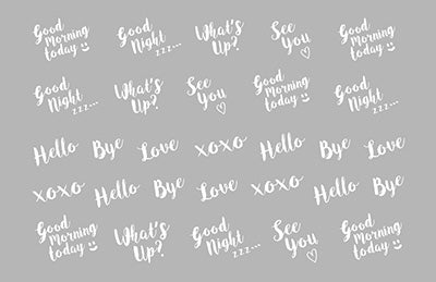 Amaily Nail Sticker No. 2-13 GM White