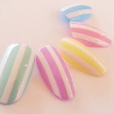 Amaily Nail Sticker No. 5-4 Border Pattern White 2mm