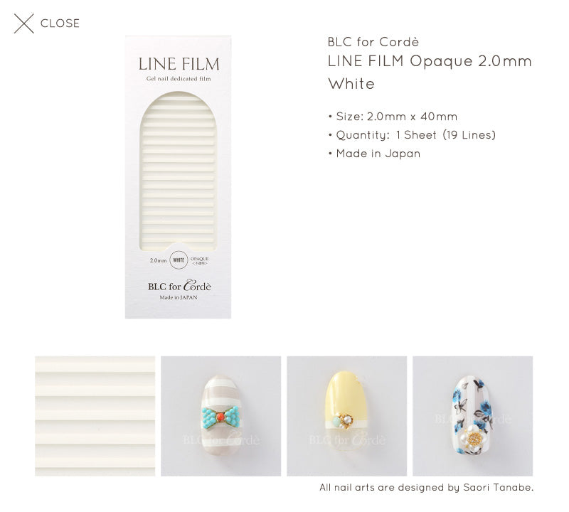 BLC for Corde Line Film Opaque White 1.5mm