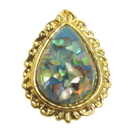 SHAREYDVA Nail accessories Antique frame drop blue