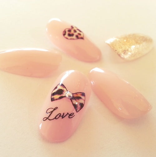 Amaily Nail Sticker No. 1-1 Leopard Zebra
