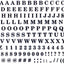 Amaily Nail Sticker No. 4-1 Captial Letters Black