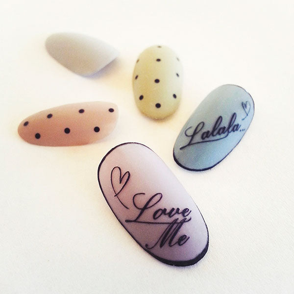 Amaily Nail Sticker No. 2-8 Lalala Black