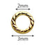 SHAREYDVA Metal Rope Frame Gold ss5 50P