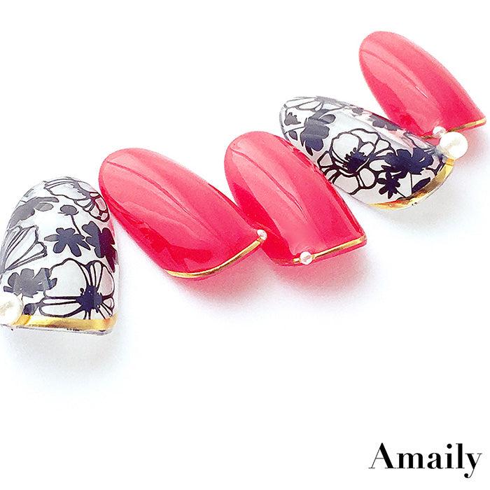 Amaily Nail Sticker Line Gold No.5-17