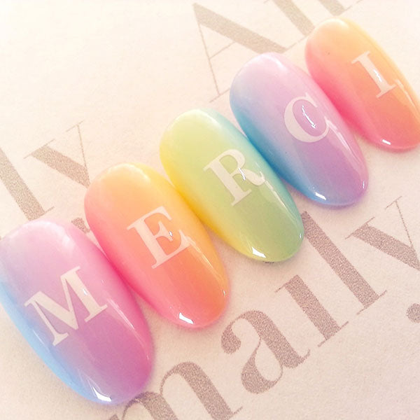 Amaily Nail Sticker No. 4-6 ABC White