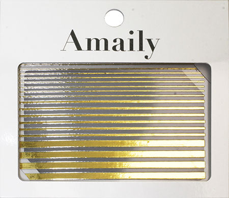 Amaily Nail Sticker Line Gold No.5-17