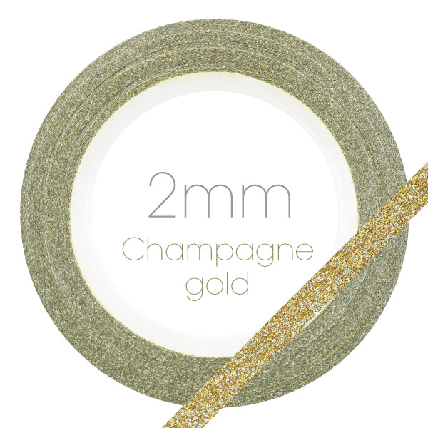 Bonnail Glitter Line Tape Champagne Gold 2mm