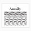 Amaily Nail Sticker No. 5-23 Wave Black
