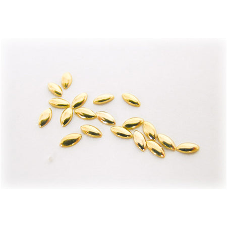 SHAREYDVA Metal Studs Leaf Gold 1.5mmx3mm 100P