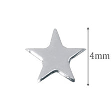 SHAREYDVA Studs Metal Star 4mm Sliver