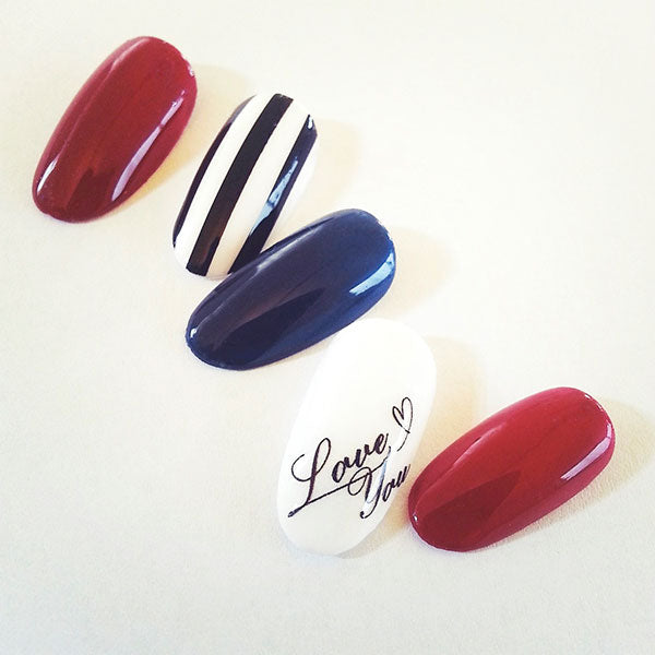 Amaily Nail Sticker No. 2-8 Lalala Black