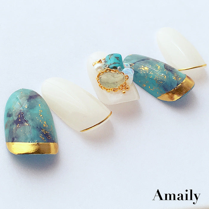 Amaily Nail Sticker Line Gold No.5-17