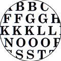 Amaily Nail Sticker No. 4-5 ABC Black
