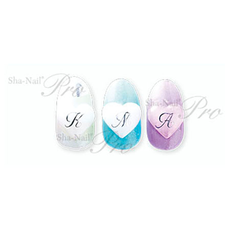 Sha-Nail Sticker Plus Script Alphabet Silver SA-PS