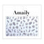 Amaily Nail Seal No. 3-23 Flower sketch (Black & White)