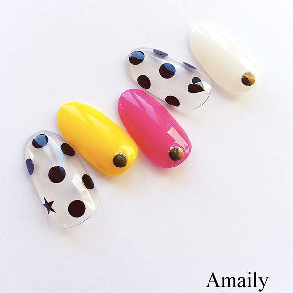 Amaily Nail Sticker No. 5-7 Black Dots