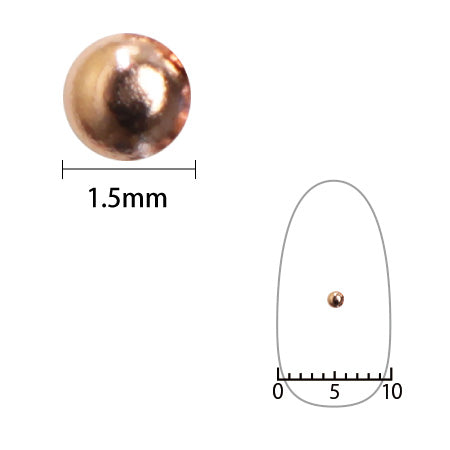 SHAREYDVA Studs Pink Gold 1.5mm 50p