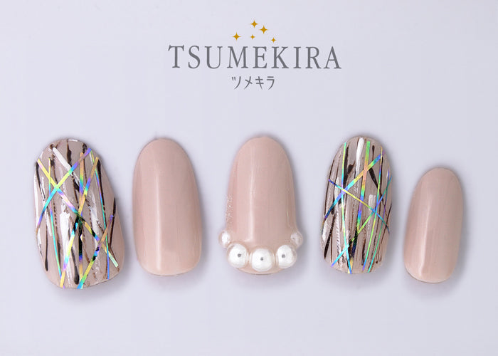 Tsumekira pin striped rainbow SG-PIN-203 (gel only)