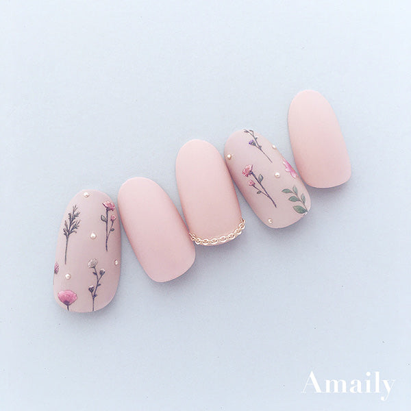 Amaily Nail Sticker No. 1-18 Flower Garden 1