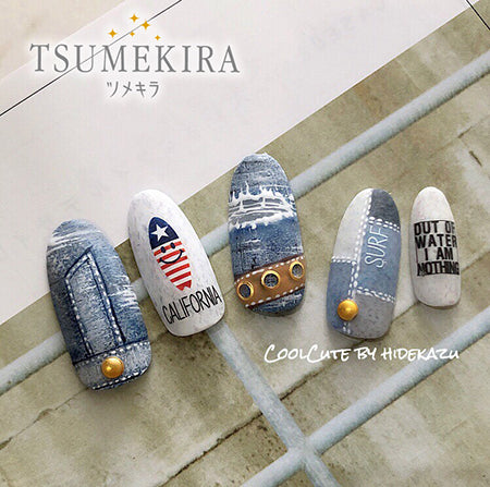 Tsumekira HIDEKAZU Produce6 Beach Style Font Sticker NN-HDK-106