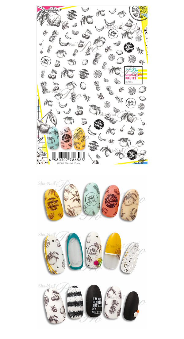 Sha-Nails Pro Nail Sticker Nostalgic Fruits NOF-001