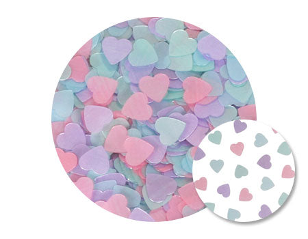 Beauty Nailer Lame Lame Pastel Heart Mix LLM-1