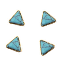 Bonnail Natural Stone & Frame Triangle Turquoise